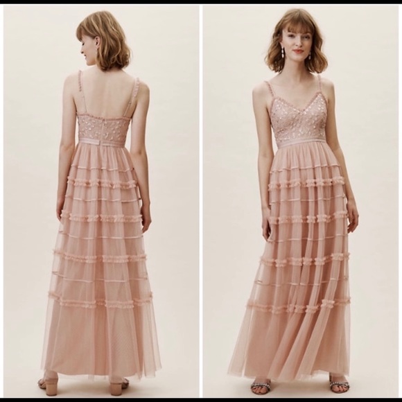 Pink Anthropologie Tulle Prom Dress/Gown - Picture 1 of 7